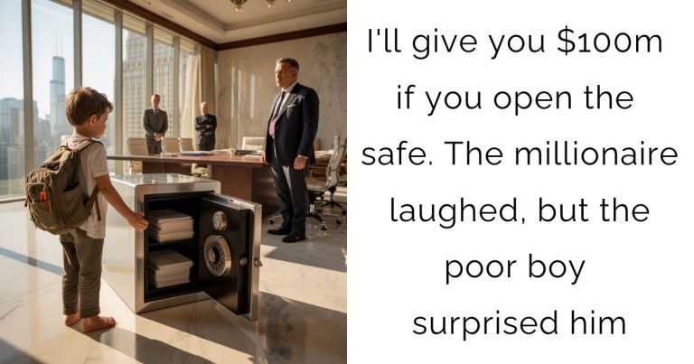 I’ll give you $100m if you open the safe — The millionaire laughed, but the poor boy surprised him