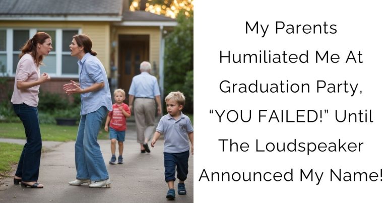 My Parents Humiliated Me At Graduation Party, “YOU FAILED!” Until The Loudspeaker Announced My Name!