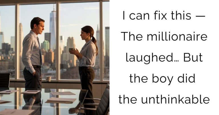 I can fix this — The millionaire laughed… But the boy did the unthinkable