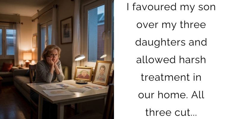 I favoured my son over my three daughters and allowed harsh treatment in our home. All three cut…
