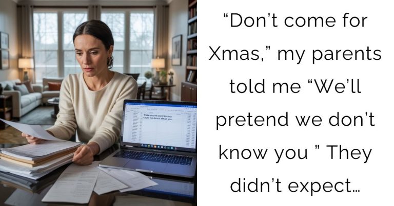 “Don’t come for Xmas,” my parents told me “We’ll pretend we don’t know you ” They didn’t expect…