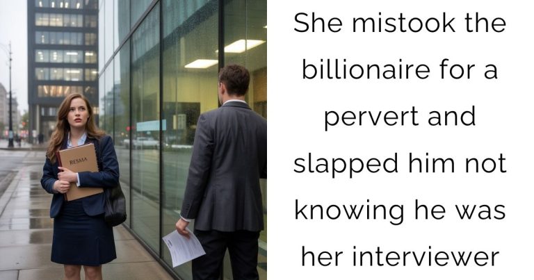 She mistook the billionaire for a pervert and slapped him — not knowing he was her interviewer