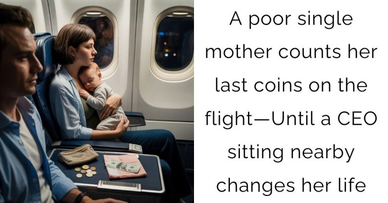 A poor single mother counts her last coins on the flight—Until a CEO sitting nearby changes her life