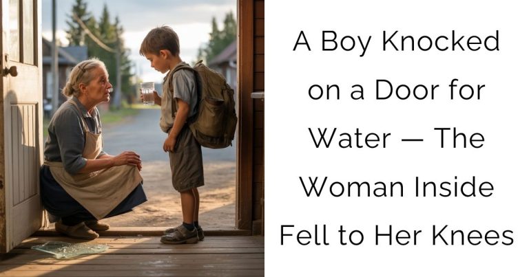 A Boy Knocked on a Door for Water — The Woman Inside Fell to Her Knees