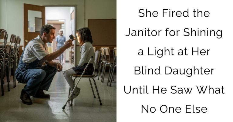 She Fired the Janitor for Shining a Light at Her Blind Daughter — Until He Saw What No One Else