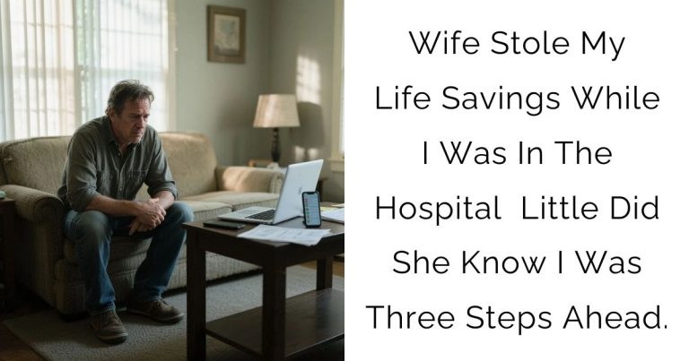 Wife Stole My Life Savings While I Was In The Hospital; Little Did She Know I Was Three Steps Ahead.