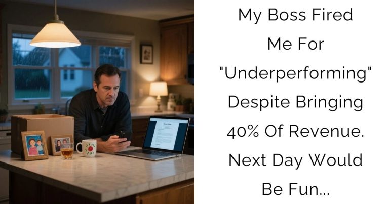 My Boss Fired Me For “Underperforming” Despite Bringing 40% Of Revenue. Next Day Would Be Fun…