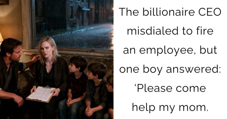 The billionaire CEO misdialed to fire an employee, but one boy answered: ‘Please come help my mom.