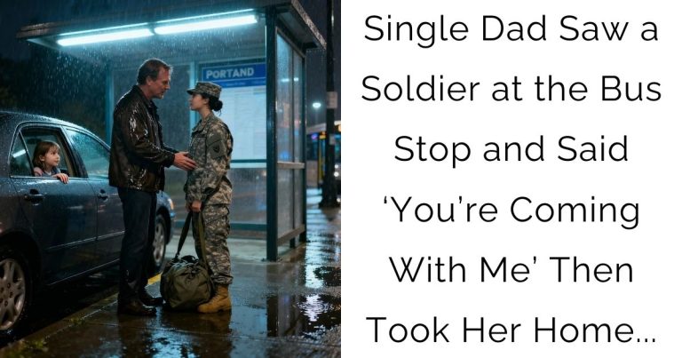 Single Dad Saw a Soldier at the Bus Stop and Said ‘You’re Coming With Me’ — Then Took Her Home…