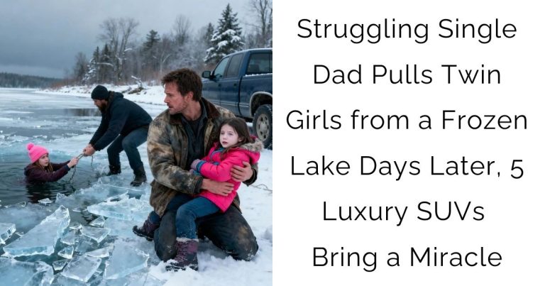 Struggling Single Dad Pulls Twin Girls from a Frozen Lake Days Later, 5 Luxury SUVs Bring a Miracle