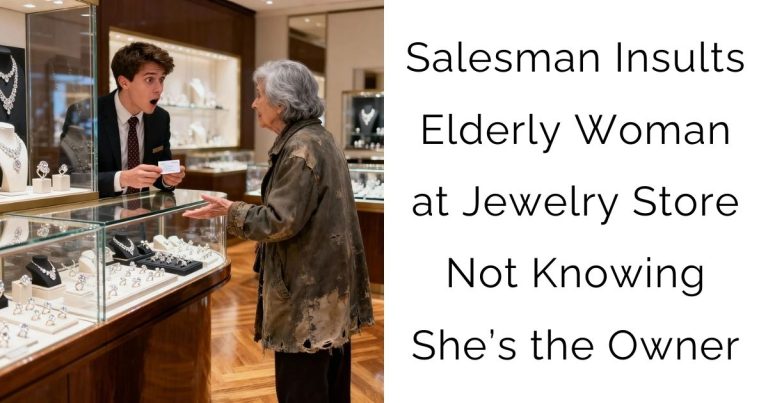 Salesman Insults Elderly Woman at Jewelry Store Not Knowing She’s the Owner…