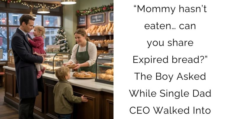 “Mommy hasn’t eaten… can you share Expired bread?”—The Boy Asked While Single Dad CEO Walked Into