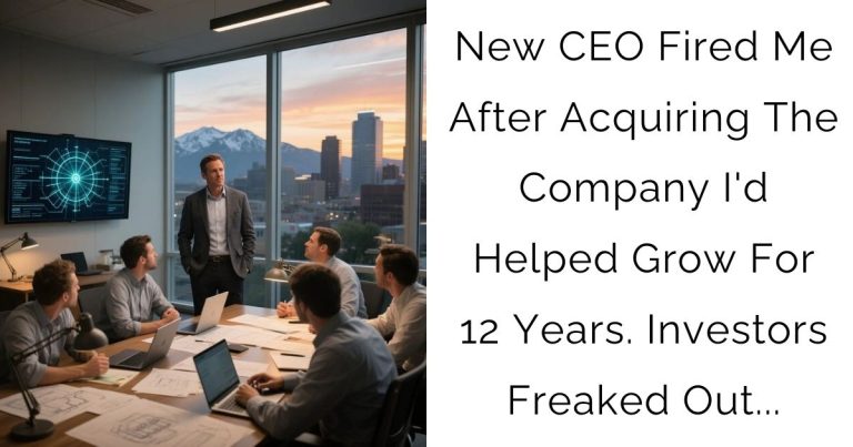 New CEO Fired Me After Acquiring The Company I’d Helped Grow For 12 Years. Investors Freaked Out…