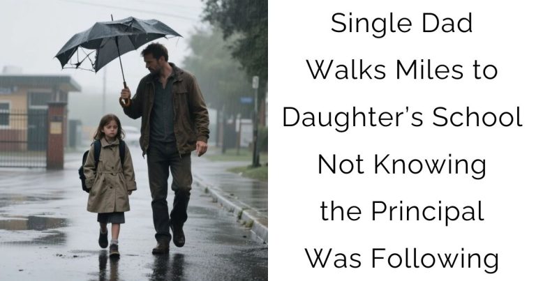 Single Dad Walks Miles to Daughter’s School—Not Knowing the Principal Was Following