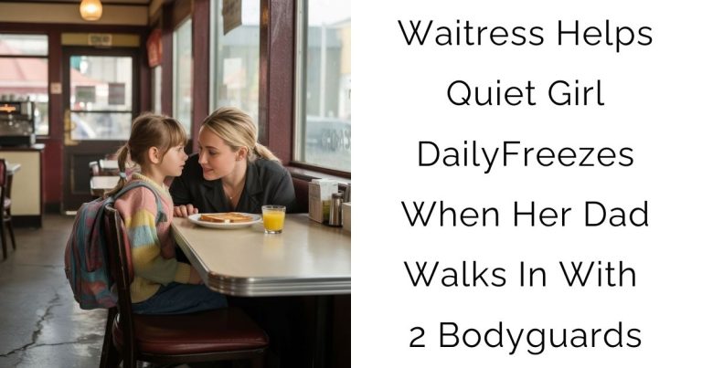 Waitress Helps Quiet Girl Daily—Freezes When Her Dad Walks In With 2 Bodyguards