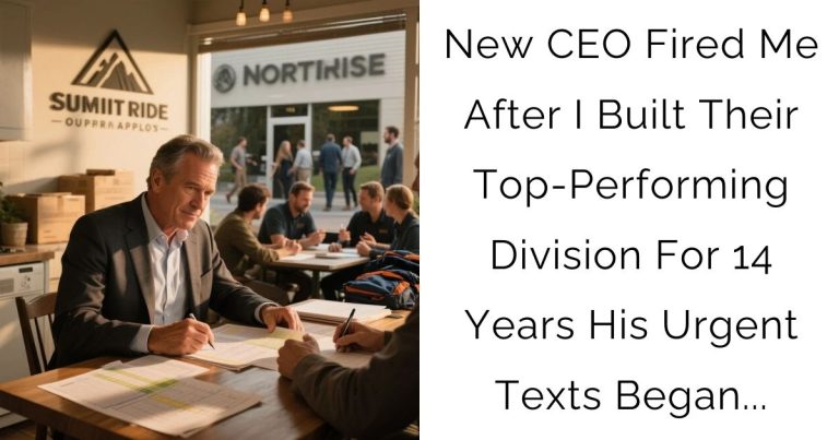 New CEO Fired Me After I Built Their Top-Performing Division For 14 Years; His Urgent Texts Began…