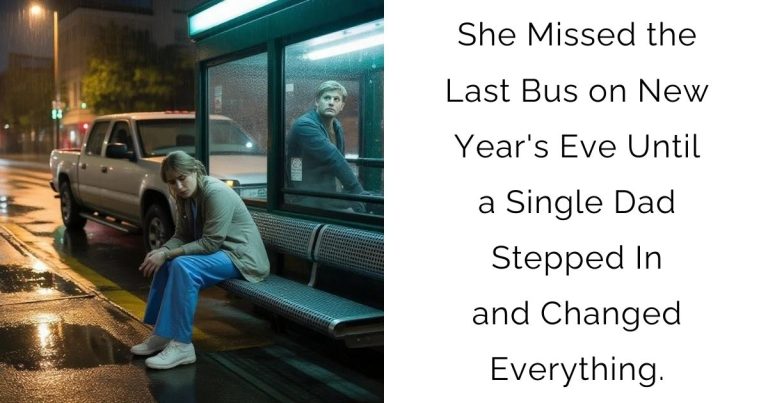 She Missed the Last Bus on New Year’s Eve—Until a Single Dad Stepped In and Changed Everything.