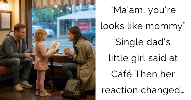 “Ma’am, you’re looks like mommy” Single dad’s little girl said at Café —Then her reaction changed…
