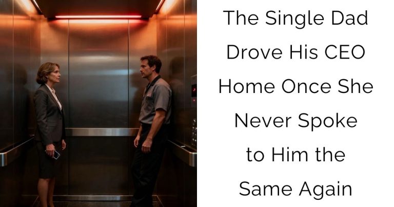 The Single Dad Drove His CEO Home Once — She Never Spoke to Him the Same Again