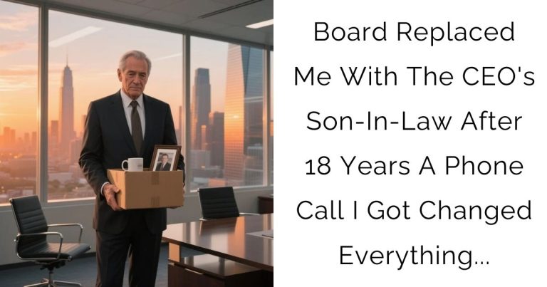 Board Replaced Me With The CEO’s Son-In-Law After 18 Years; A Phone Call I Got Changed Everything…