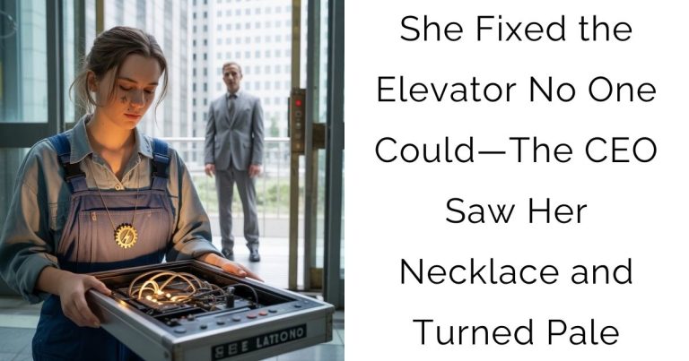 She Fixed the Elevator No One Could—The CEO Saw Her Necklace and Turned Pale