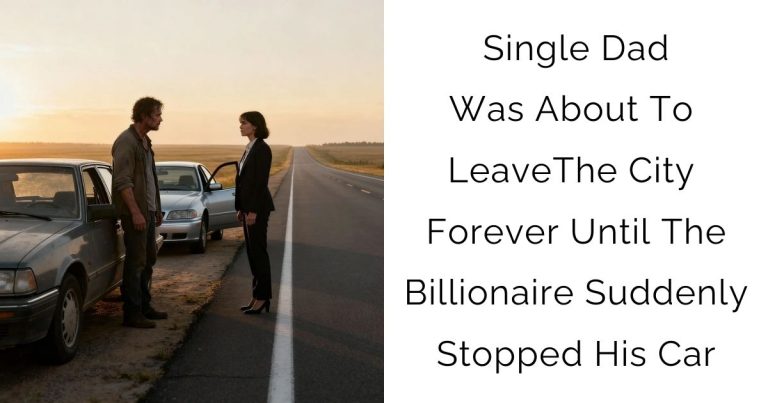 Single Dad Was About To Leave The City Forever — Until The Billionaire Suddenly Stopped His Car