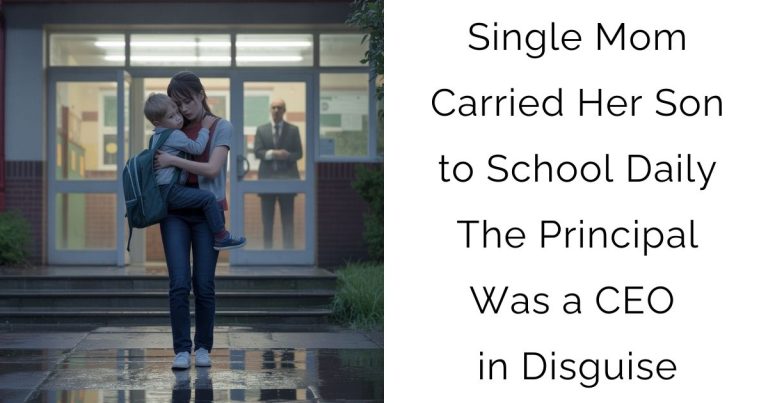 Single Mom Carried Her Son to School Daily—The Principal Was a CEO in Disguise