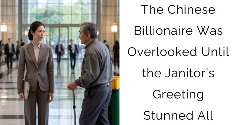 The Chinese Billionaire Was Overlooked—Until the Janitor’s Greeting Stunned All