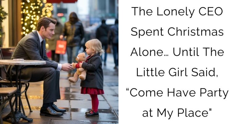 The Lonely CEO Spent Christmas Alone… Until The Little Girl Said, “Come Have Party at My Place”