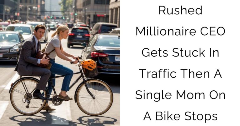 Rushed Millionaire CEO Gets Stuck In Traffic—Then A Single Mom On A Bike Stops