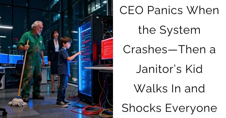 CEO Panics When the System Crashes—Then a Janitor’s Kid Walks In and Shocks Everyone