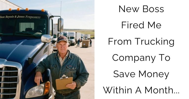 New Boss Fired Me From Trucking Company To Save Money; Within A Month…
