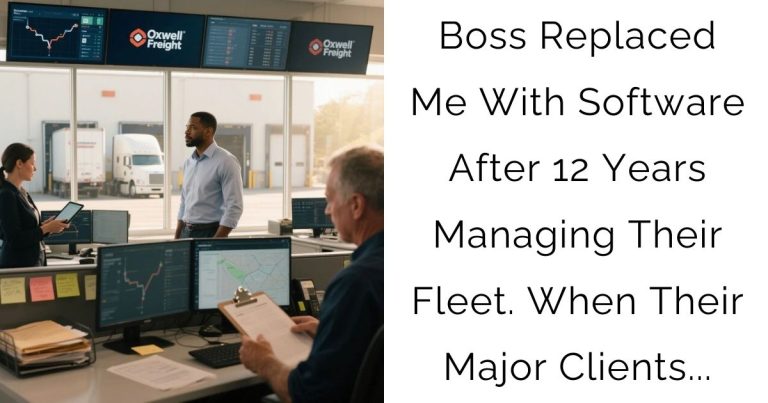Boss Replaced Me With Software After 12 Years Managing Their Fleet. When Their Major Clients…