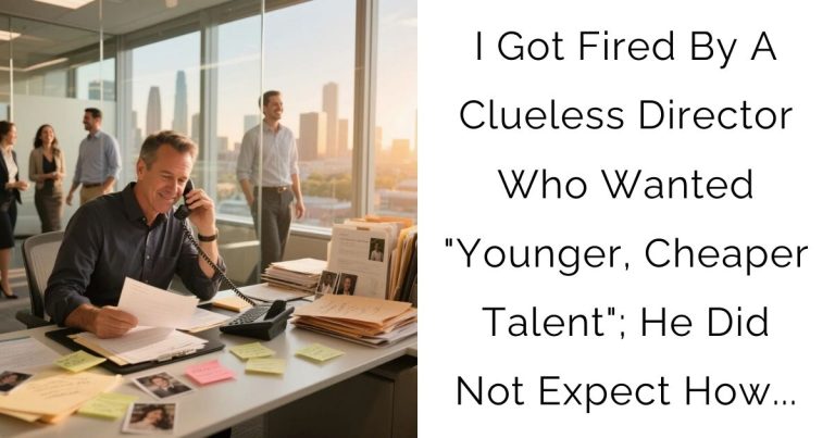 I Got Fired By A Clueless Director Who Wanted “Younger, Cheaper Talent”; He Did Not Expect How…