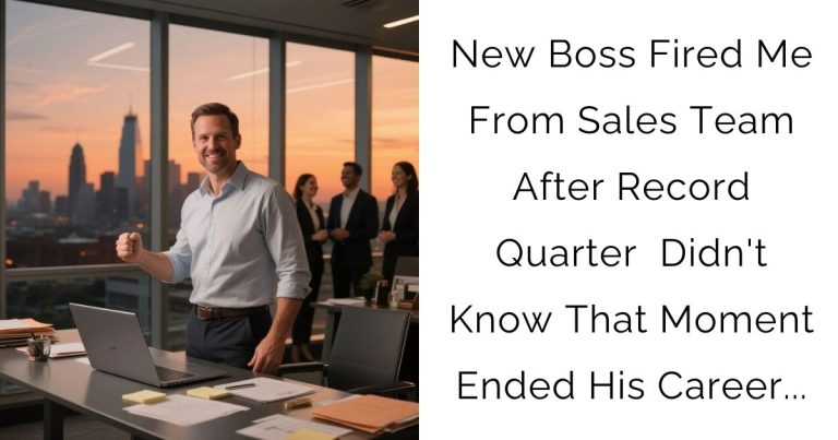 New Boss Fired Me From Sales Team After Record Quarter; Didn’t Know That Moment Ended His Career…