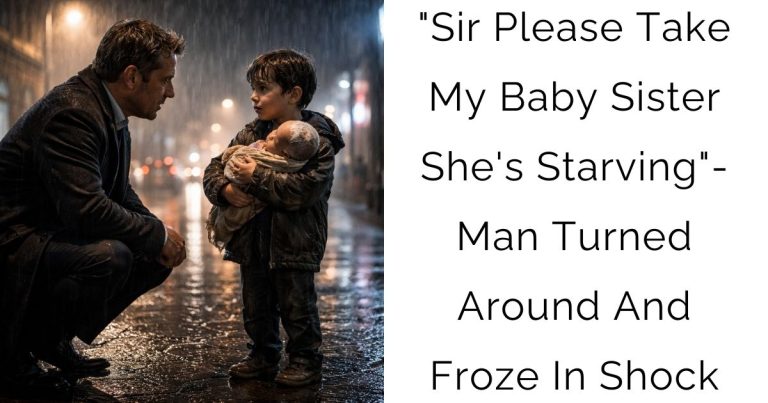 “Sir Please Take My Baby Sister She’s Starving”-Man Turned Around And Froze In Shock