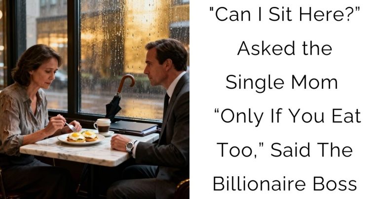 “Can I Sit Here?” Asked the Single Mom — “Only If You Eat Too,” Said The Billionaire Boss