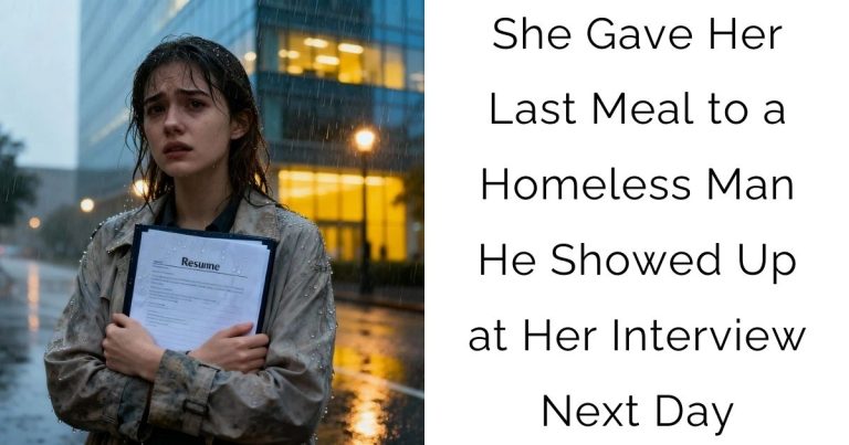 She Gave Her Last Meal to a Homeless Man—He Showed Up at Her Interview Next Day