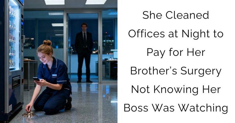 She Cleaned Offices at Night to Pay for Her Brother’s Surgery—Not Knowing Her Boss Was Watching