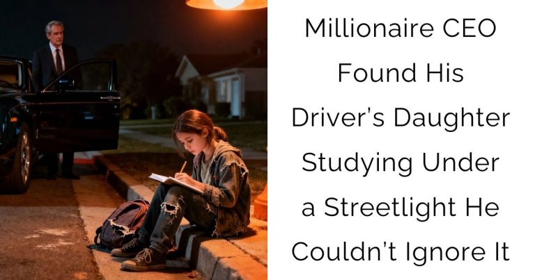 Millionaire CEO Found His Driver’s Daughter Studying Under a Streetlight — He Couldn’t Ignore It