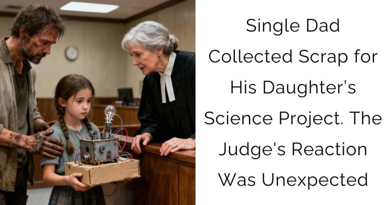 Single Dad Collected Scrap for His Daughter’s Science Project — The Judge’s Reaction Was Unexpected