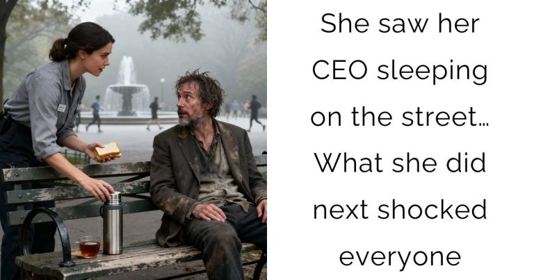 She saw her CEO sleeping on the street… What she did next shocked everyone