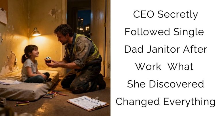 CEO Secretly Followed Single Dad Janitor After Work — What She Discovered Changed Everything