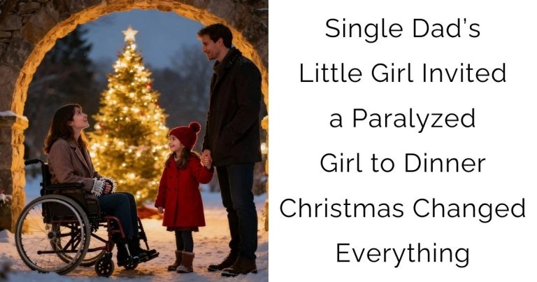 Single Dad’s Little Girl Invited a Paralyzed Girl to Dinner—Christmas Changed Everything