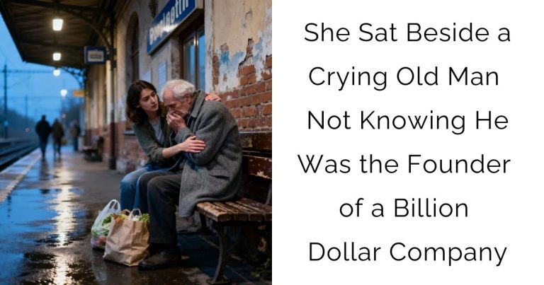 She Sat Beside a Crying Old Man—Not Knowing He Was the Founder of a Billion-Dollar Company