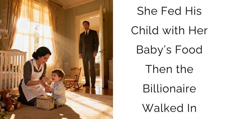 She Fed His Child with Her Baby’s Food—Then the Billionaire Walked In