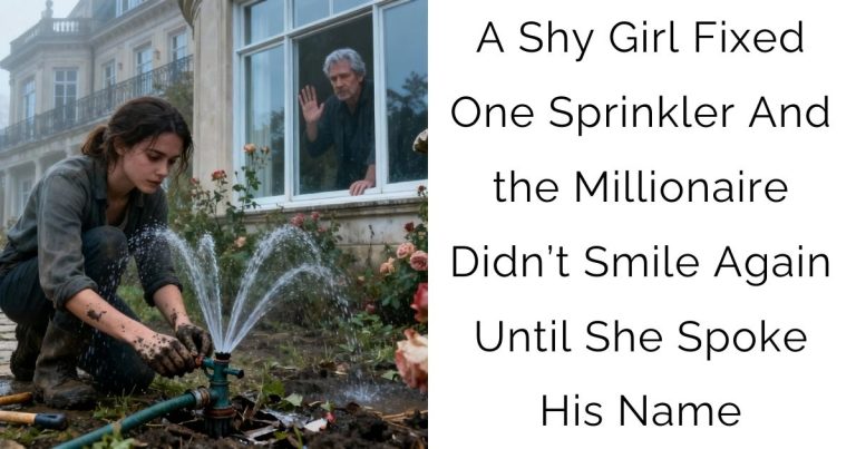 A Shy Girl Fixed One Sprinkler—And the Millionaire Didn’t Smile Again Until She Spoke His Name