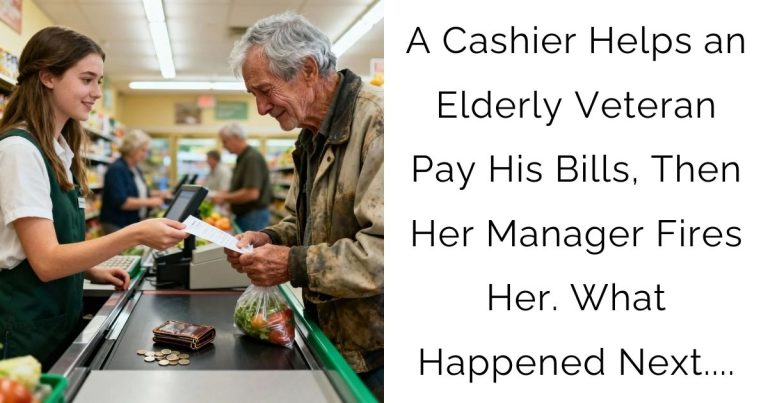 A Cashier Helps an Elderly Veteran Pay His Bills, Then Her Manager Fires Her. What Happened Next….