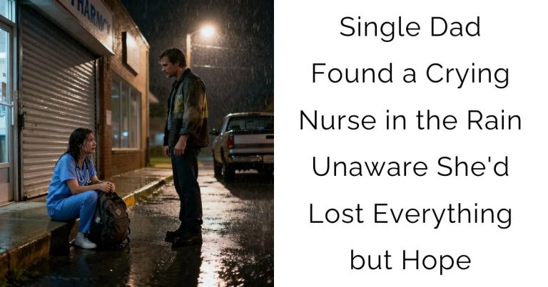 Single Dad Found a Crying Nurse in the Rain — Unaware She’d Lost Everything but Hope