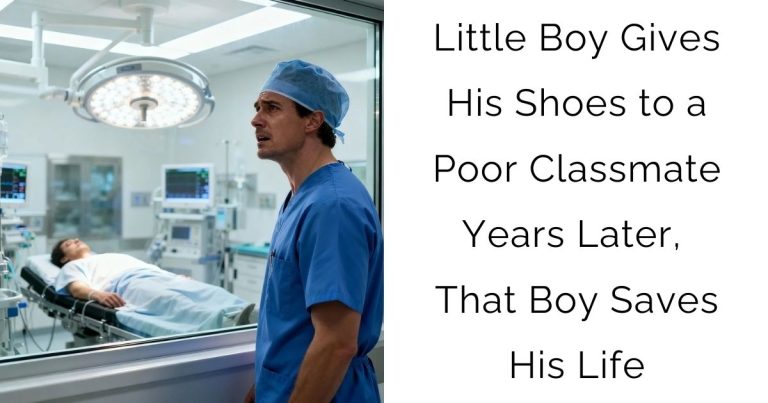 Little Boy Gives His Shoes to a Poor Classmate — Years Later, That Boy Saves His Life